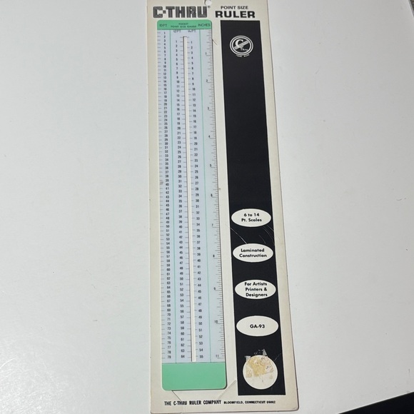Point Size Ruler - C-Thru GA-93 Double Sided - Picture 5 of 5